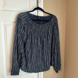 Lucky Brand Navy and Cream Tunic